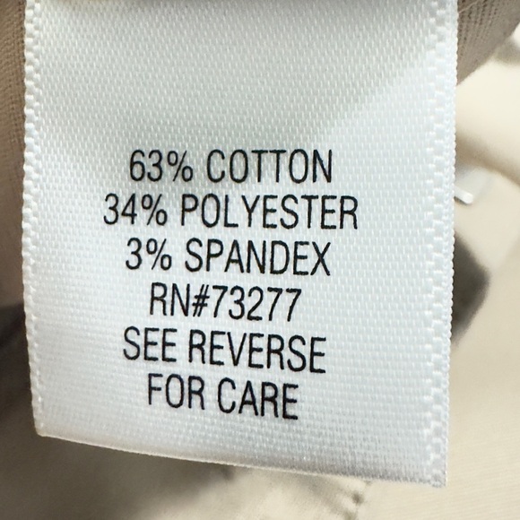 Dana Buchman Women’s Pants Size 12 Beige Stretch Cotton Blend Straight Leg - Picture 3 of 10